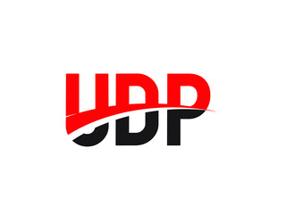 UDP Letter Initial Logo Design Vector Illustration