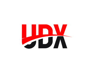 UDX Letter Initial Logo Design Vector Illustration