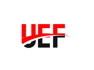 UEF Letter Initial Logo Design Vector Illustration