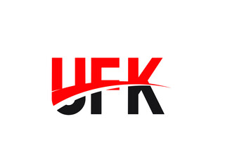 UFK Letter Initial Logo Design Vector Illustration