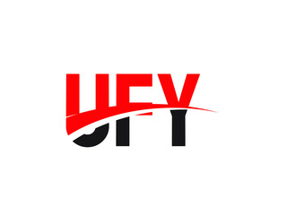 UFY Letter Initial Logo Design Vector Illustration