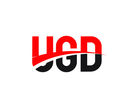 UGD Letter Initial Logo Design Vector Illustration