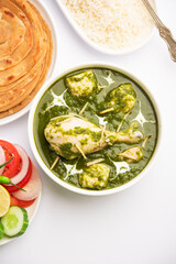 Green Palak chicken Curry