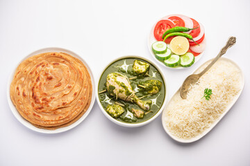 Green Palak chicken Curry