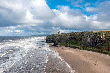 Fototapeta na wymiar Aerial view of Downhill at the Mussenden Temple in County Londonderry in Northern Ireland