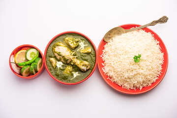 Green Palak chicken Curry