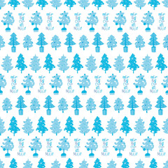 Christmas digital paper with blue christmas trees