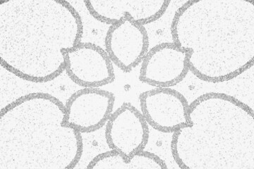 Grey Flower outline Mandala background.