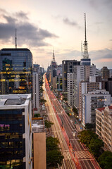 Fototapeta na wymiar Avenida Paulista em Sao Paulo - Brasil