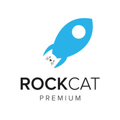 rockcat logo icon vector template
