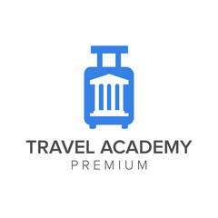 travel academy logo icon vector template