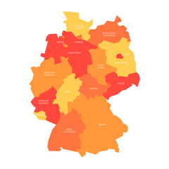 Germany - map of states and city states