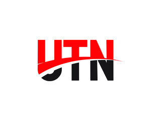 UTN Letter Initial Logo Design Vector Illustration