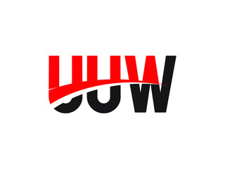 UUW Letter Initial Logo Design Vector Illustration