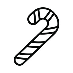 Celebration decorations flat line icon. Mistletoe symbol. Outline sign for mobile concept and web design, store