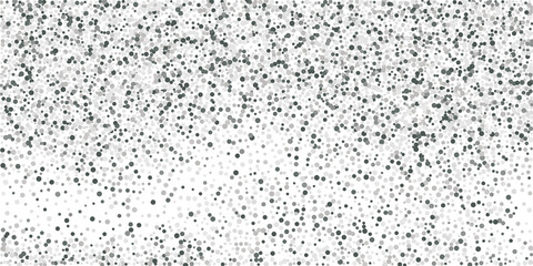 Silver glitter confetti. Light background. White abstract texture. Vector abstract graphic design. New Year Christmas. Silver glitter background. Vector elegant invitation template.