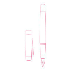 Ink fountain pen for fine art and calligraphy