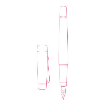 Ink fountain pen for fine art and calligraphy