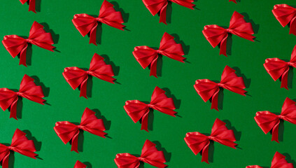 Pattern of red bow