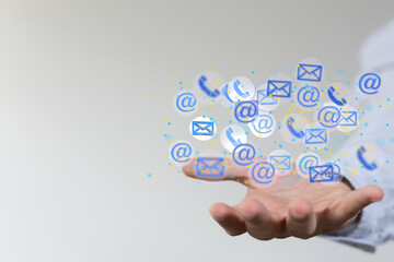 email on computer Businessman is working to important reminder