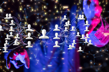 hierarchy connection team group 3d