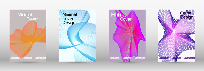 Artistic covers design. A set of modern abstract covers. Creative backgrounds from abstract lines to create a fashionable abstract cover