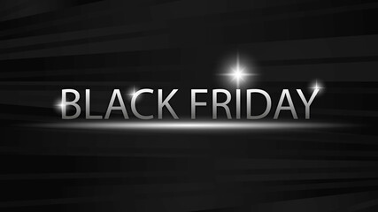 Black Friday sale on black background. Shining Black Friday. Big sale. Graphic elements. Vector illustration