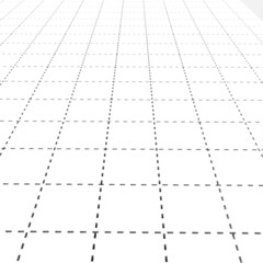 3d render black and white area space perspective grid