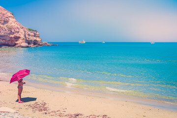 Punta Aderci and Punta Penna beach, Vasto, Abruzzo in southern Italy, on Costa dei Trabocchi (Coast...