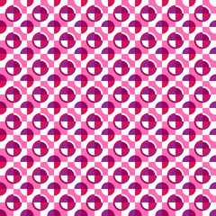 Pink seamless pattern with geometric shapes