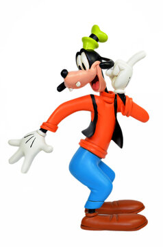 Studio isolated on white image of goofy making one of his poses.