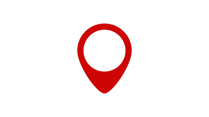 Pin map pointer vector icon dot. Red drop pin on the map. Marker on the map. Illustration pin. Icon. Point of interest. POI.