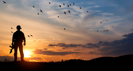 Greeting card for Veterans Day, Memorial Day, Independence Day. USA celebration.