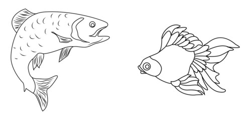Fish coloring pages