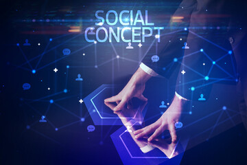 Navigating social networking with social icons