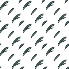 Christmas seamless pattern with fir-tree and pine branches. Vector illustration