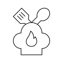 Creative cooking chef icon vector black