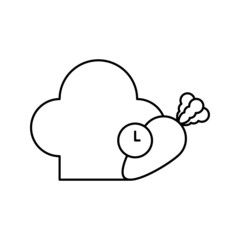 Creative cooking chef icon vector stock line