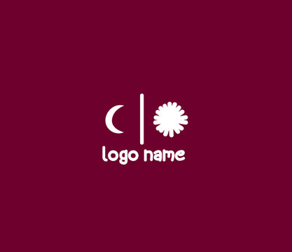 A beautiful logo symbolizing the cyclicity and harmony of the world. Symbolizes the change of seasons and day and night