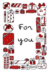 Valentines day sale background in doodle. print for wrapping paper, backgrounds,web pages,postcards.