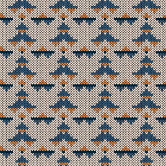 Seamless knitting ornamental pattern