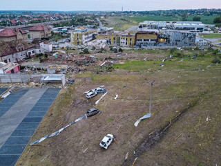 Schäden durch Tornado Katastrophe 