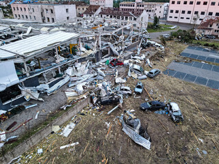 Schäden durch Tornado Katastrophe 