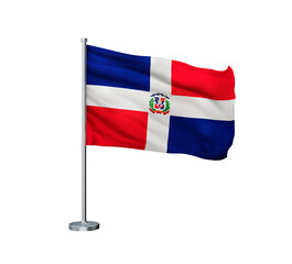 Dominican Republic flag on a white background