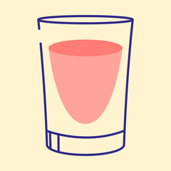 Shot glass icon vector illustration, flat design