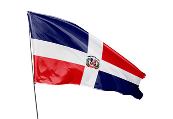 Dominican Republic flag on a white background