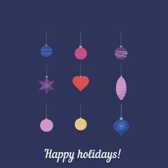 A set of Christmas balls for the tree. Can be used to create brochures, posters, banners.