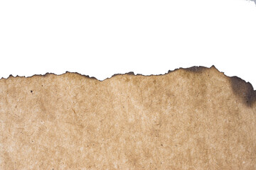 Burnt paper close-up. Abstract background.