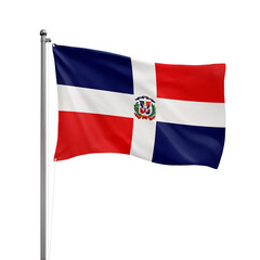 Dominican Republic flag on a white background