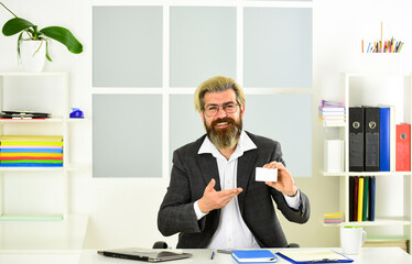 Insurance agency. Ready to help. Nice to meet you. Business contact. Handsome man startup business....